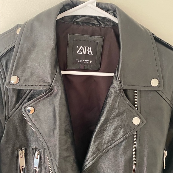 Zara real leather jacket - Picture 4 of 5